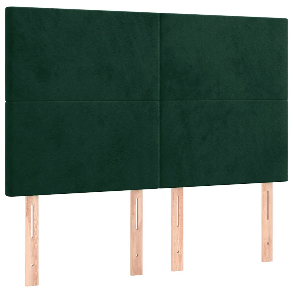 Letto matrimoniale | Letto per adulti | Giroletto senza Materasso Verde Scuro 140x190 cm in Velluto - Image 9