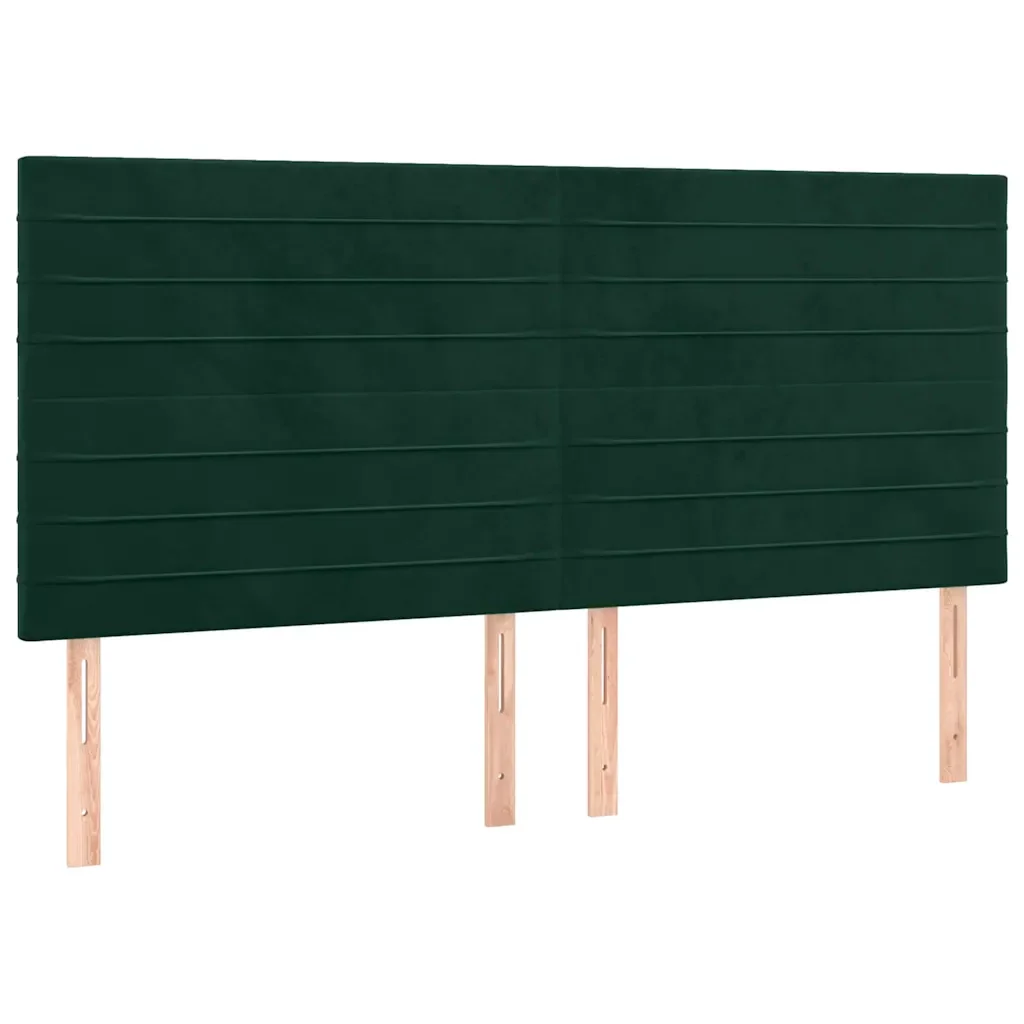 Letto matrimoniale | Letto per adulti | Giroletto senza Materasso Verde Scuro 140x200 cm in Velluto - Image 7