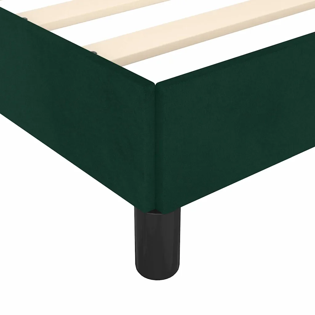 Letto matrimoniale | Letto per adulti | Giroletto senza Materasso Verde Scuro 160x200 cm in Velluto - Image 9