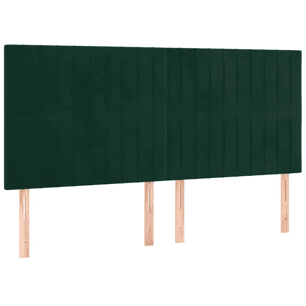 Letto matrimoniale | Letto per adulti | Giroletto senza Materasso Verde Scuro 160x200 cm in Velluto - Image 7