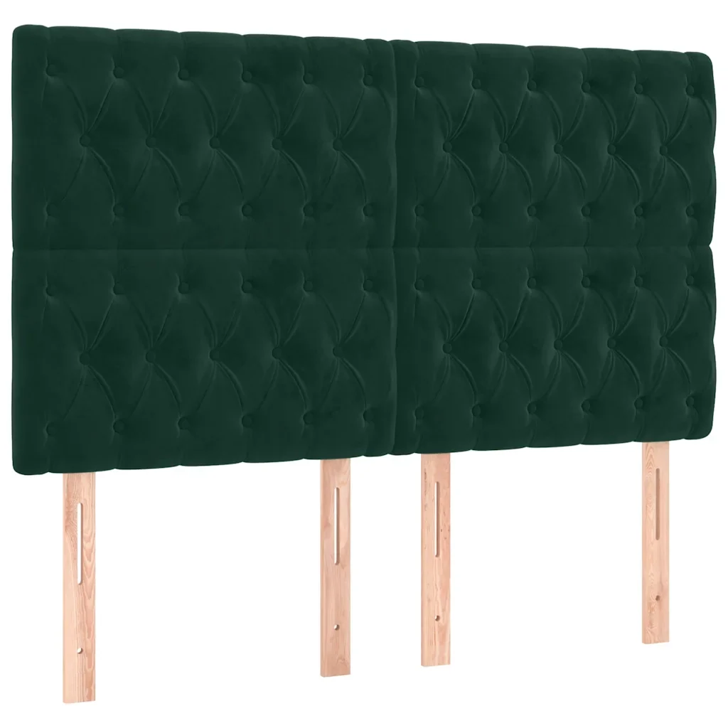 Letto matrimoniale | Letto per adulti | Giroletto senza Materasso Verde Scuro 160x200 cm in Velluto - Image 7