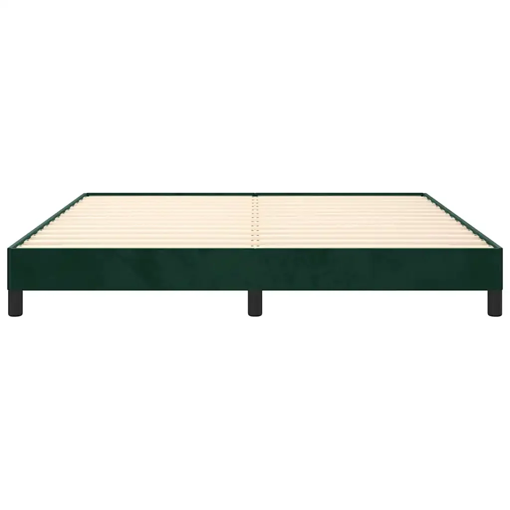 Letto matrimoniale | Letto per adulti | Giroletto senza Materasso Verde Scuro 160x200 cm in Velluto - Image 5