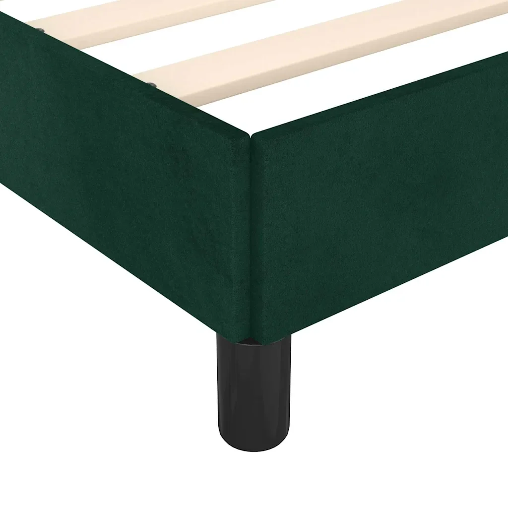 Letto matrimoniale | Letto per adulti | Giroletto senza Materasso Verde Scuro 160x200 cm in Velluto - Image 7