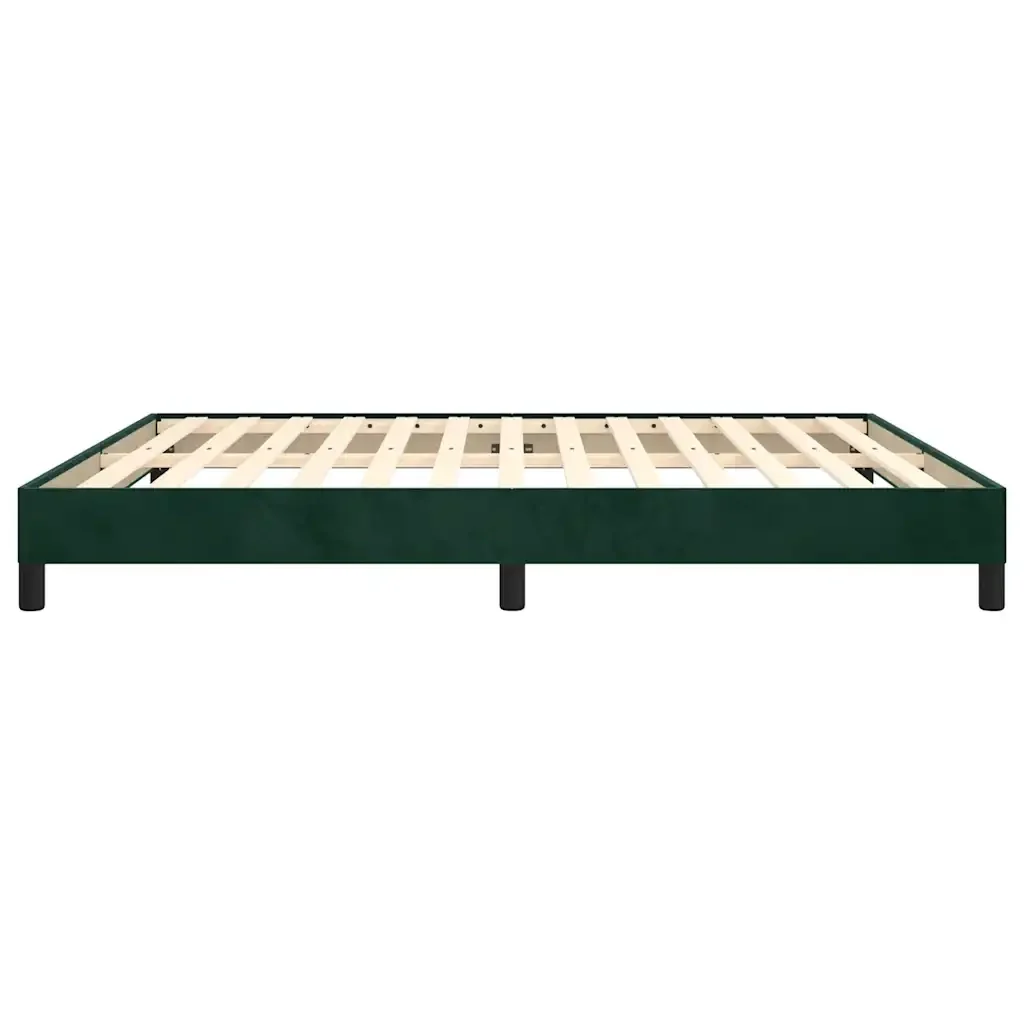 Letto matrimoniale | Letto per adulti | Giroletto senza Materasso Verde Scuro 180x200 cm in Velluto - Image 6