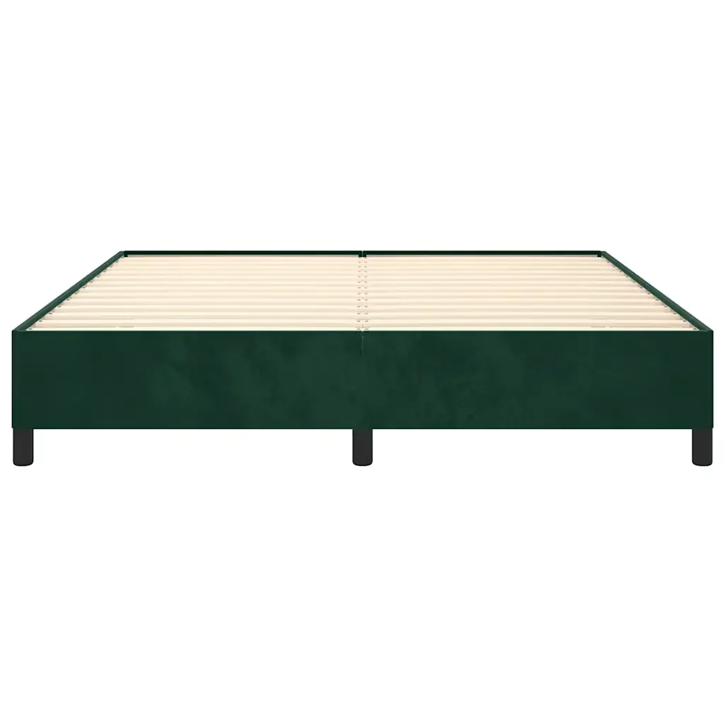 Letto matrimoniale | Letto per adulti | Giroletto senza Materasso Verde Scuro 180x200 cm in Velluto - Image 5