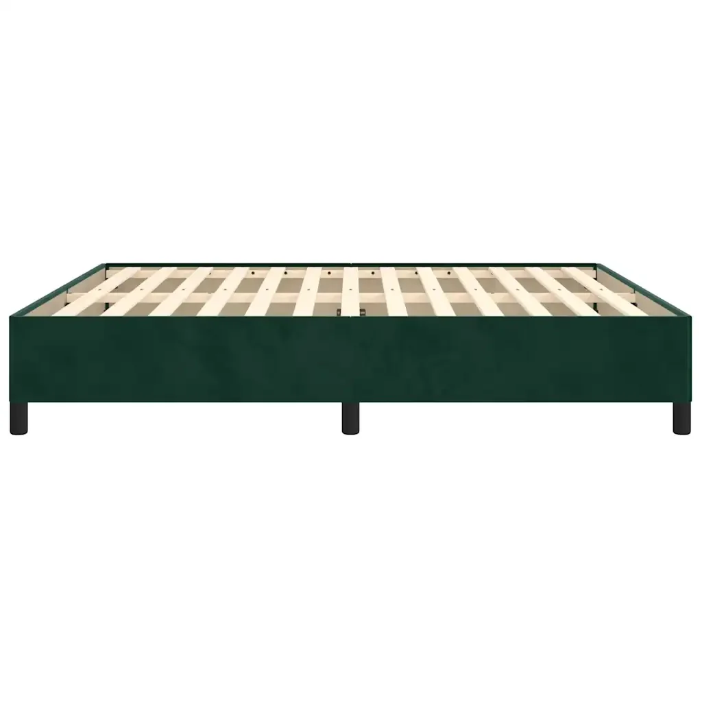 Letto matrimoniale | Letto per adulti | Giroletto senza Materasso Verde Scuro 180x200 cm in Velluto - Image 6