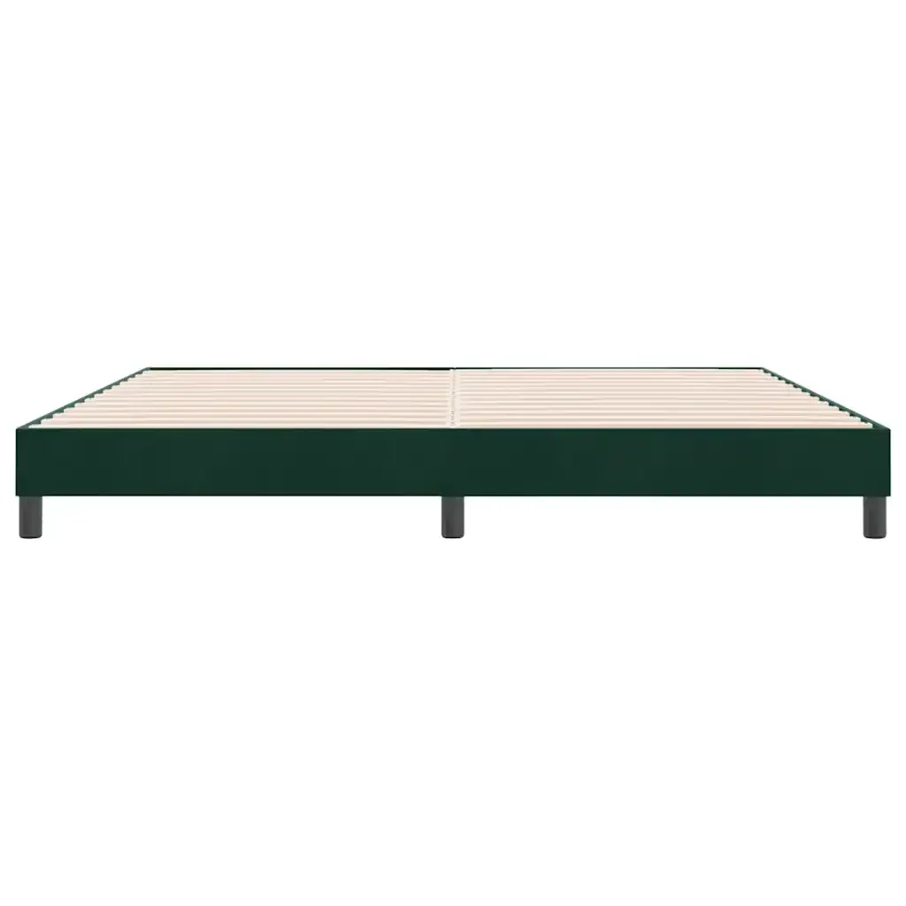 Letto matrimoniale | Letto per adulti | Giroletto senza Materasso Verde Scuro 180x210 cm in Velluto - Image 5