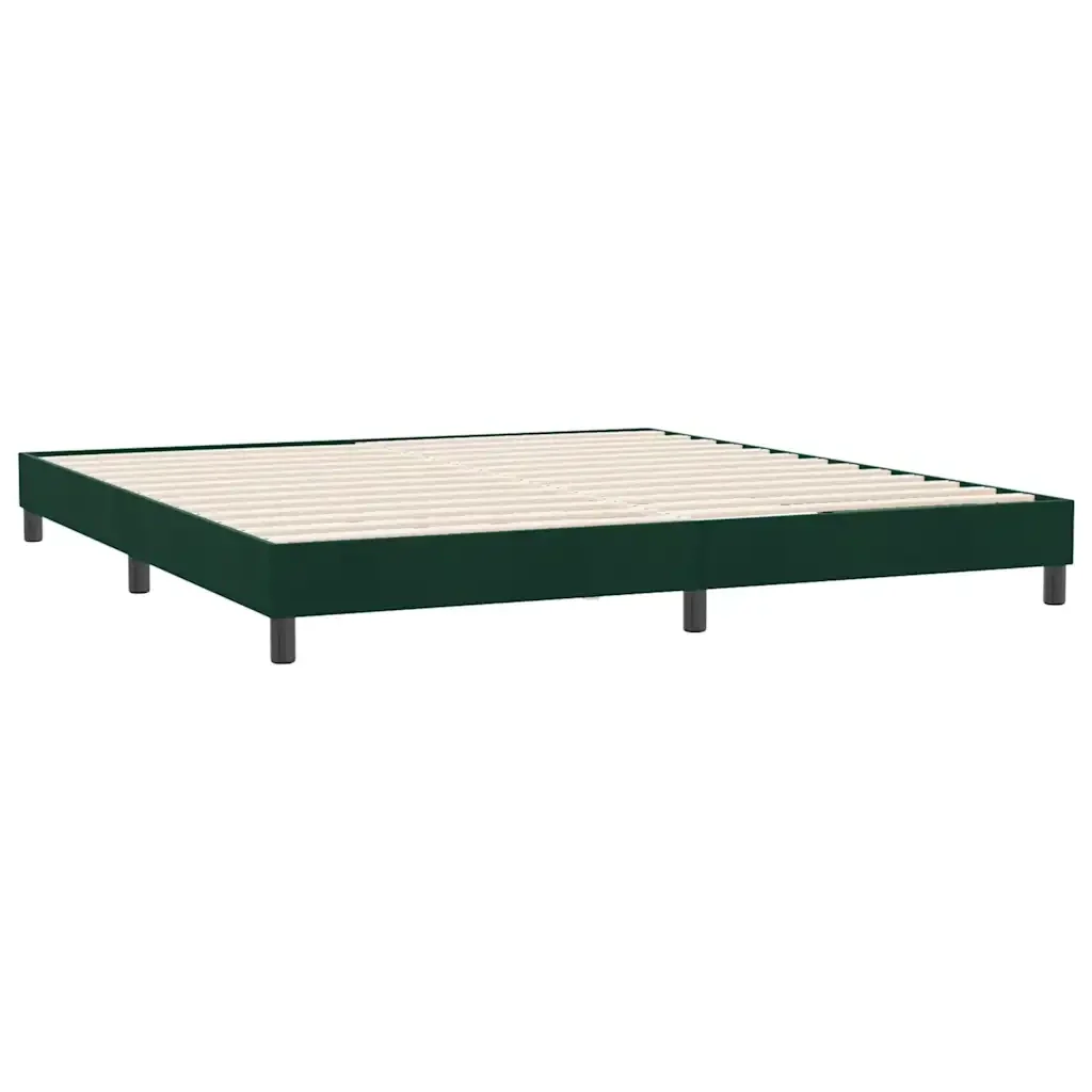 Letto matrimoniale | Letto per adulti | Giroletto senza Materasso Verde Scuro 180x210 cm in Velluto - Image 7