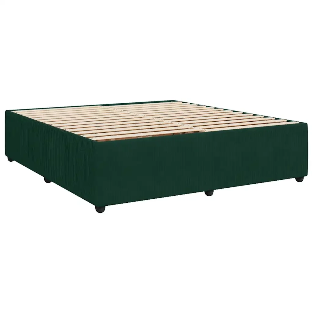 Letto matrimoniale | Letto per adulti | Giroletto senza Materasso Verde Scuro 200x200 cm in Velluto - Image 3