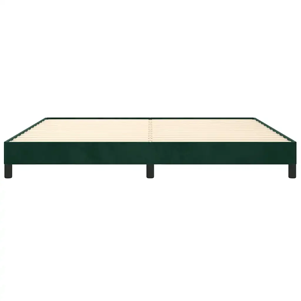 Letto matrimoniale | Letto per adulti | Giroletto senza Materasso Verde Scuro 200x200 cm in Velluto - Image 5