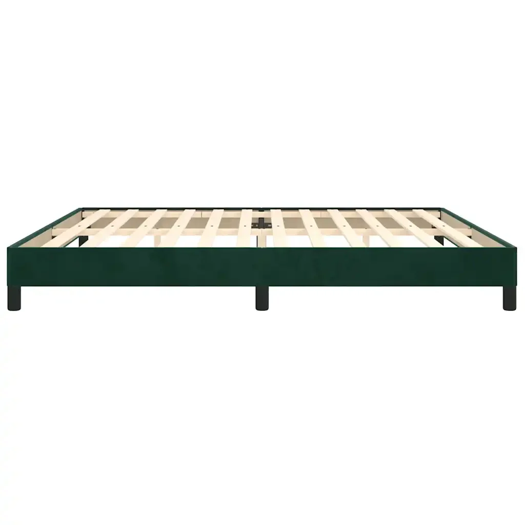 Letto matrimoniale | Letto per adulti | Giroletto senza Materasso Verde Scuro 200x200 cm in Velluto - Image 6