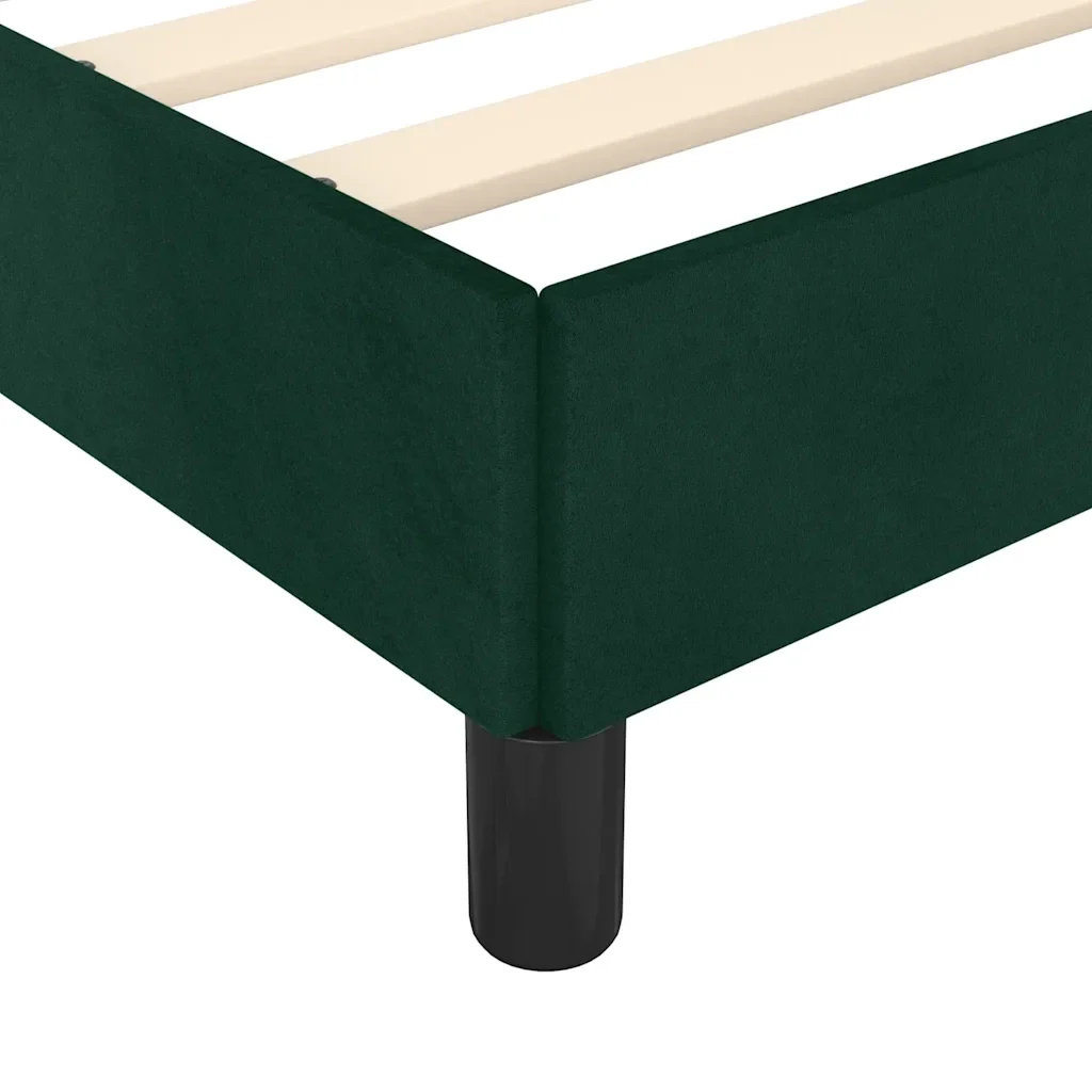 Letto matrimoniale | Letto per adulti | Giroletto senza Materasso Verde Scuro 200x200 cm in Velluto - Image 7