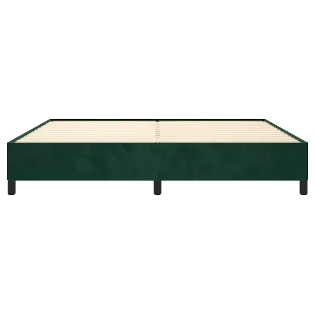 Letto matrimoniale | Letto per adulti | Giroletto senza Materasso Verde Scuro 200x200 cm in Velluto - Image 5