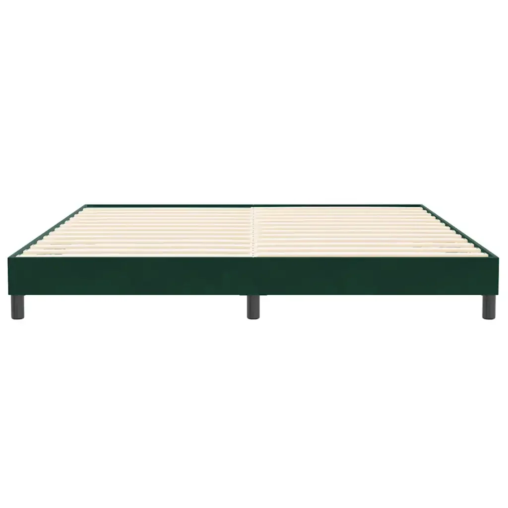 Letto matrimoniale | Letto per adulti | Giroletto senza Materasso Verde Scuro 200x210 cm in Velluto - Image 5