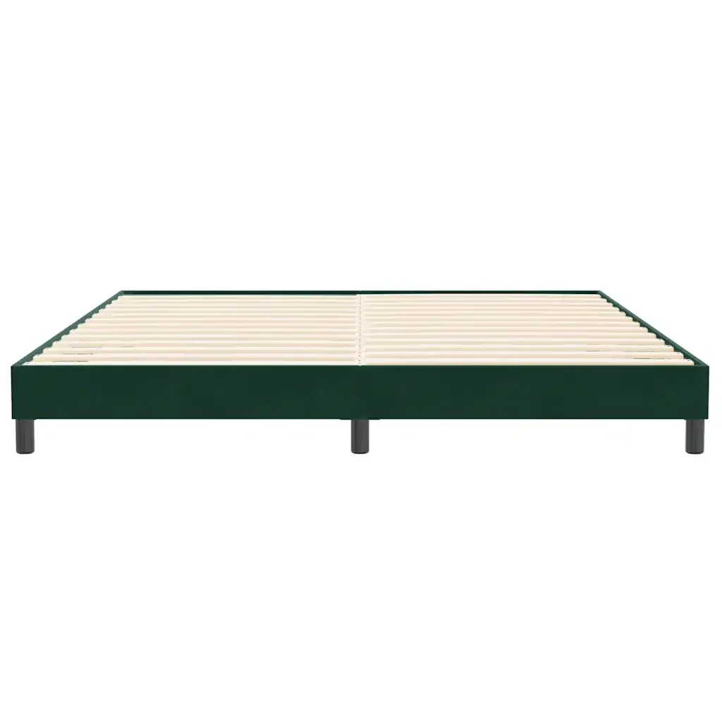 Letto matrimoniale | Letto per adulti | Giroletto senza Materasso Verde Scuro 200x220 cm in Velluto - Image 5