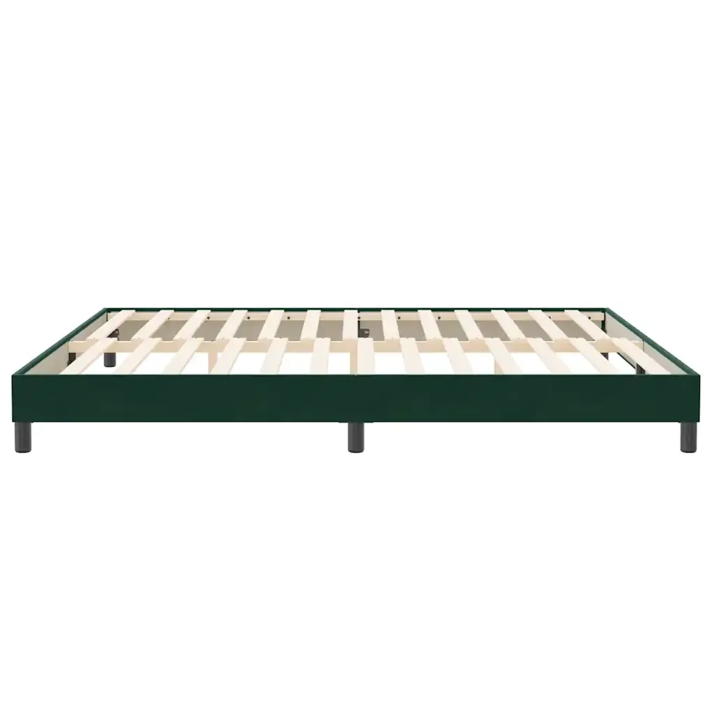 Letto matrimoniale | Letto per adulti | Giroletto senza Materasso Verde Scuro 200x220 cm in Velluto - Image 6