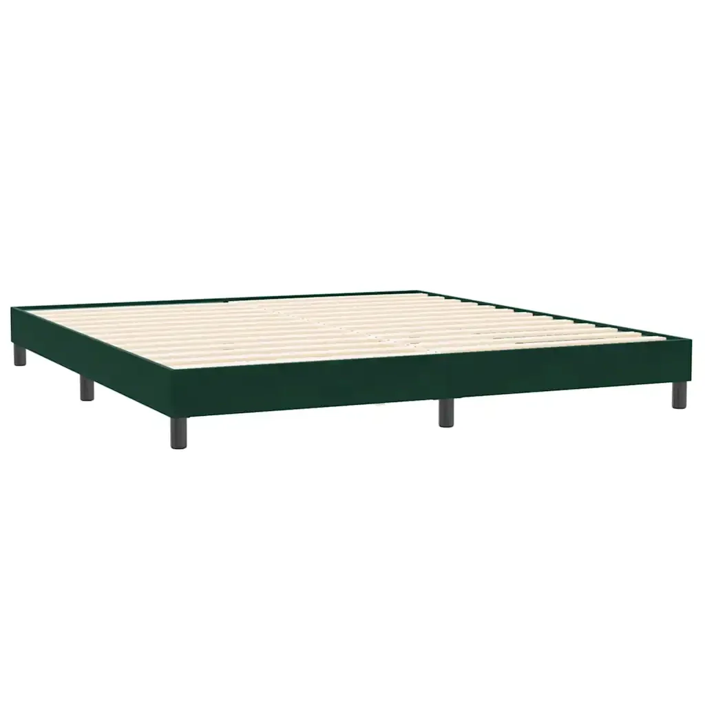 Letto matrimoniale | Letto per adulti | Giroletto senza Materasso Verde Scuro 200x220 cm in Velluto - Image 7