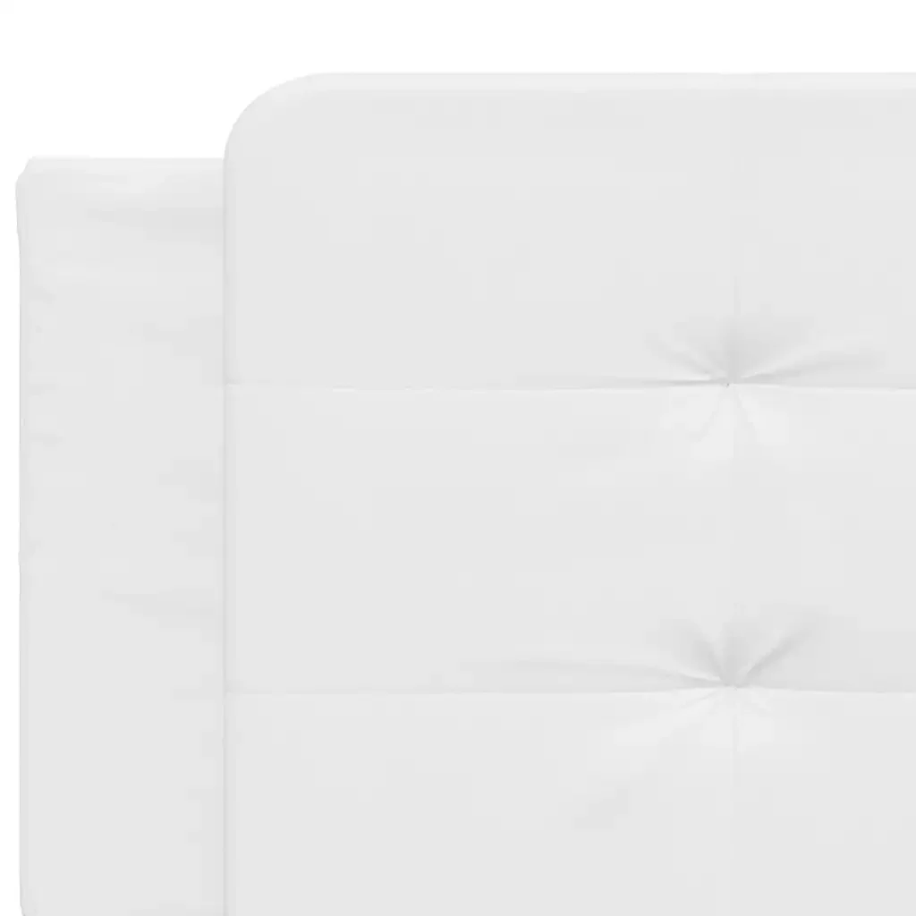 Letto matrimoniale | Letto per adulti | Giroletto senza Materasso Zadar Bianco 200x200 cm in Similpelle - Image 10
