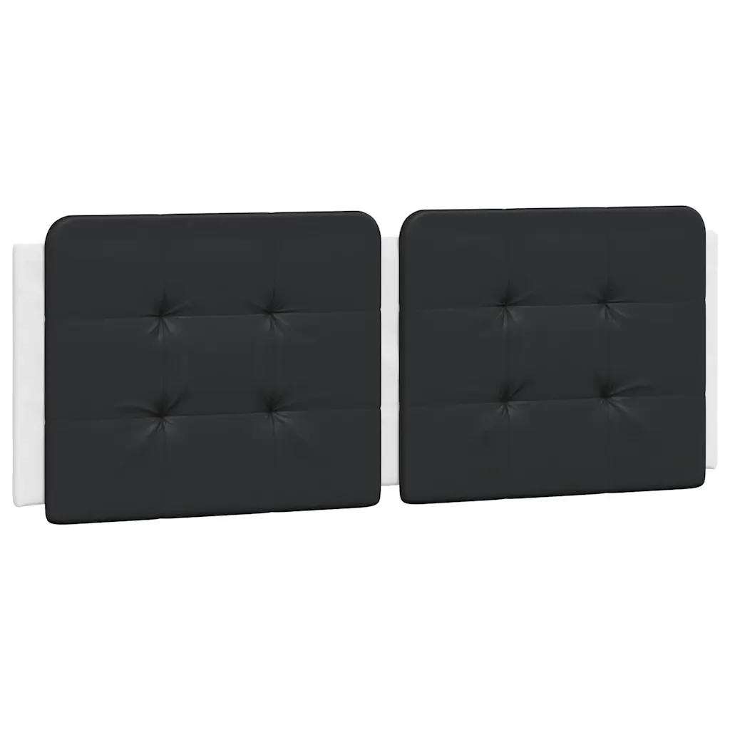 Letto matrimoniale | Letto per adulti | Giroletto senza Materasso Zadar Bianco e Nero 140x190 cm in Similpelle - Image 8