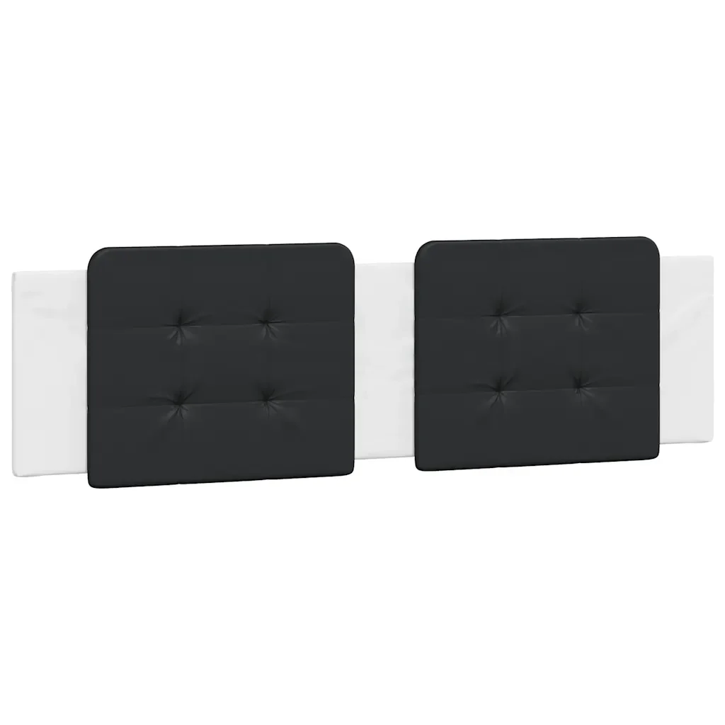 Letto matrimoniale | Letto per adulti | Giroletto senza Materasso Zadar Bianco e Nero 180x200 cm in Similpelle - Image 8