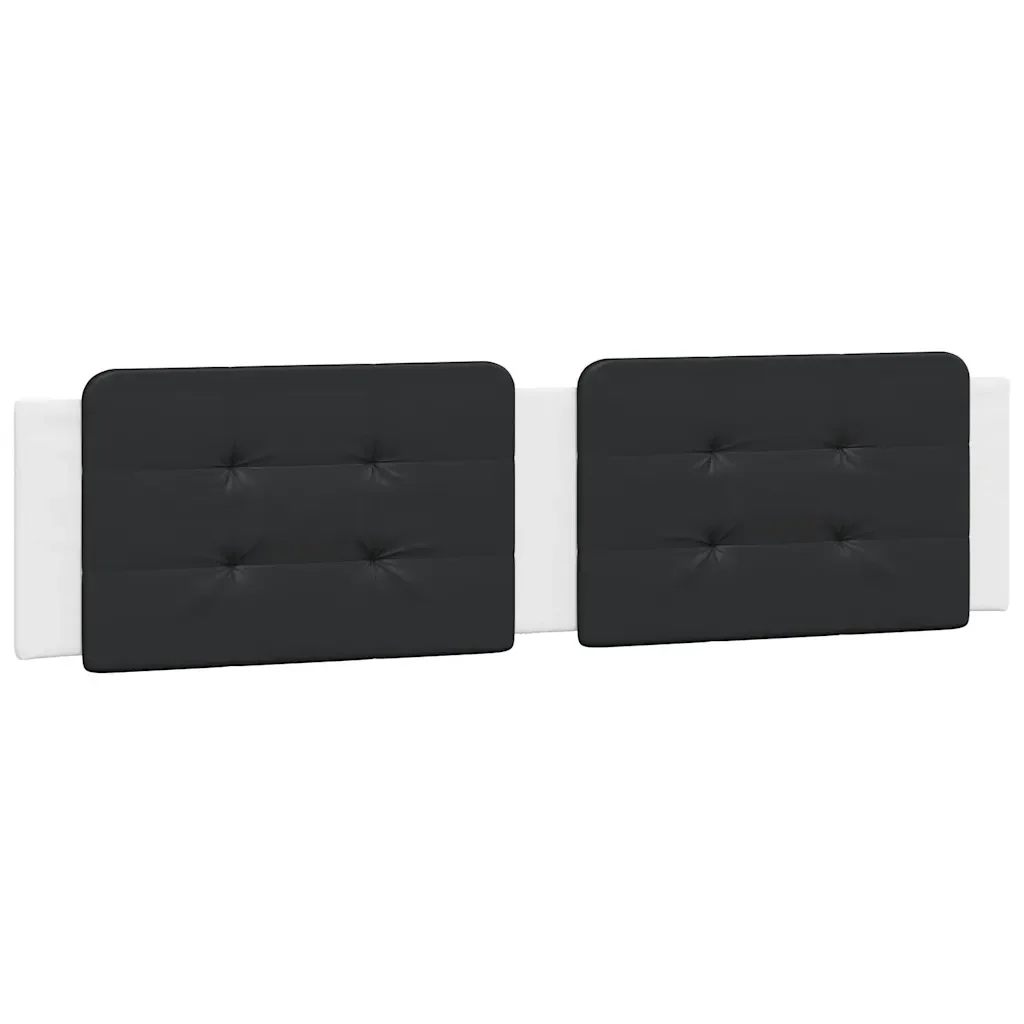 Letto matrimoniale | Letto per adulti | Giroletto senza Materasso Zadar Bianco e Nero 200x200 cm in Similpelle - Image 8