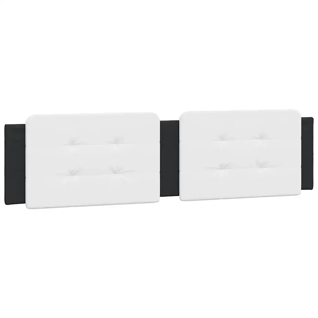 Letto matrimoniale | Letto per adulti | Giroletto senza Materasso Zadar Bianco e Nero 200x200 cm in Similpelle - Image 8