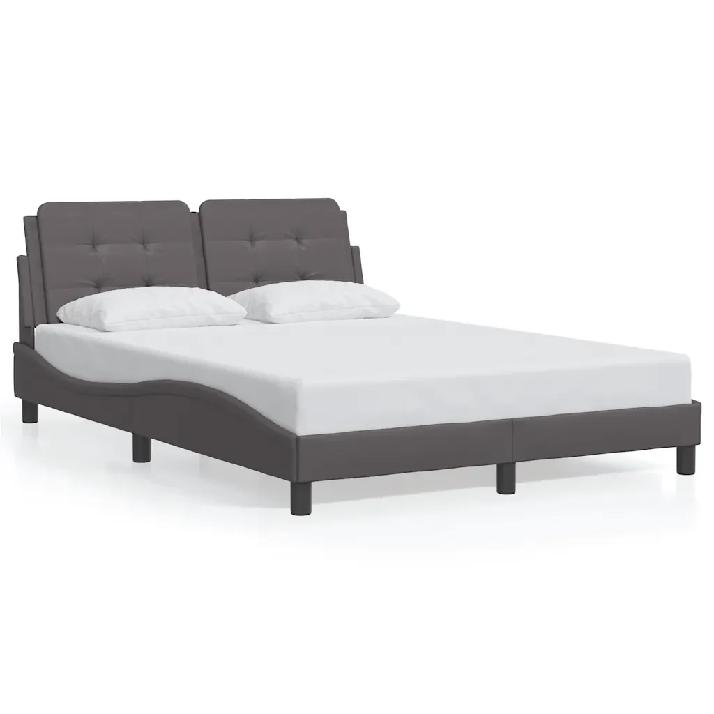 Letto matrimoniale | Letto per adulti | Giroletto senza Materasso Zadar Crema 120x200 cm in Similpelle