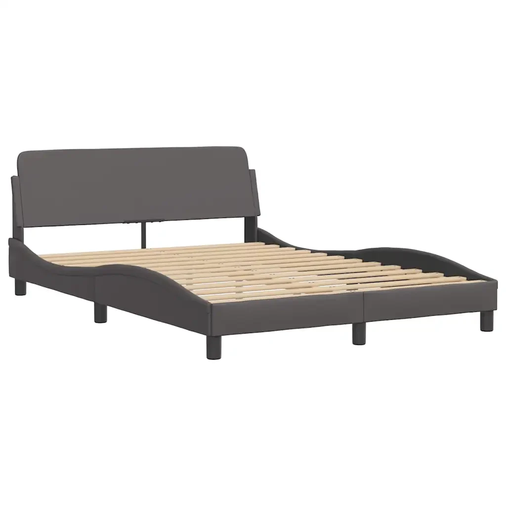 Letto matrimoniale | Letto per adulti | Giroletto senza Materasso Zadar Crema 140x190 cm in Similpelle - Image 7