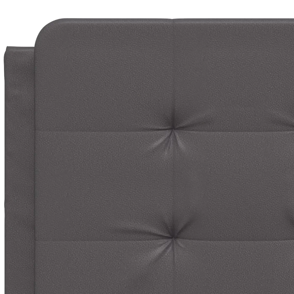 Letto matrimoniale | Letto per adulti | Giroletto senza Materasso Zadar Grigio 120x200 cm in Similpelle - Image 7