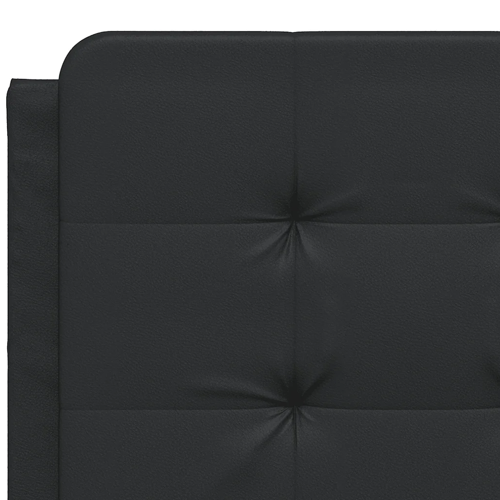 Letto matrimoniale | Letto per adulti | Giroletto senza Materasso Zadar Nero 140x190 cm in Similpelle - Image 10