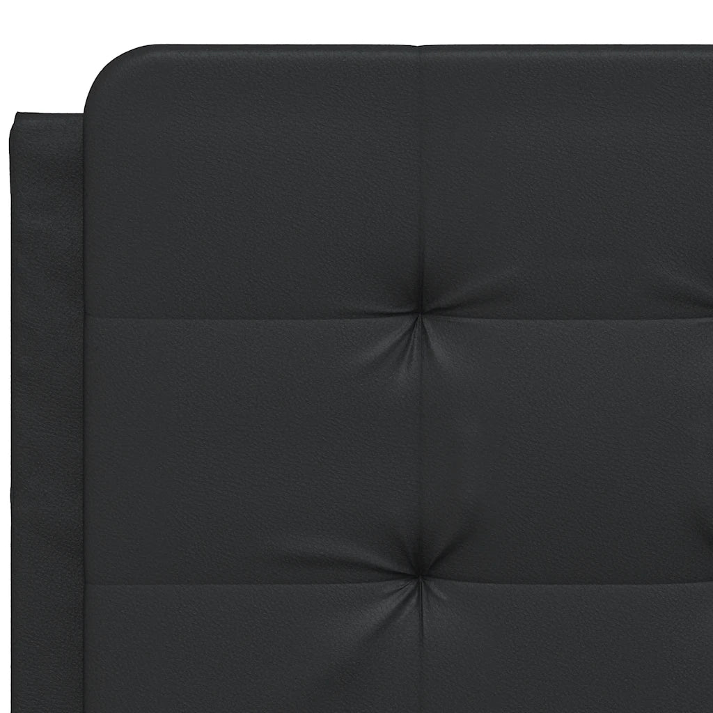 Letto matrimoniale | Letto per adulti | Giroletto senza Materasso Zadar Nero 140x200 cm in Similpelle - Image 10