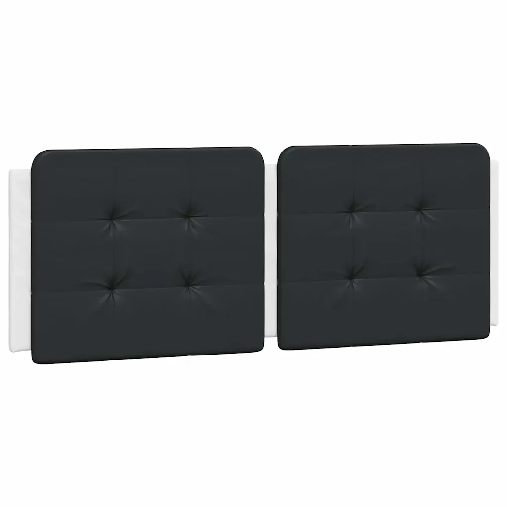 Letto matrimoniale | Letto per adulti | Giroletto senza Materasso Zadar Nero e Bianco 140x200 cm in Similpelle - Image 8