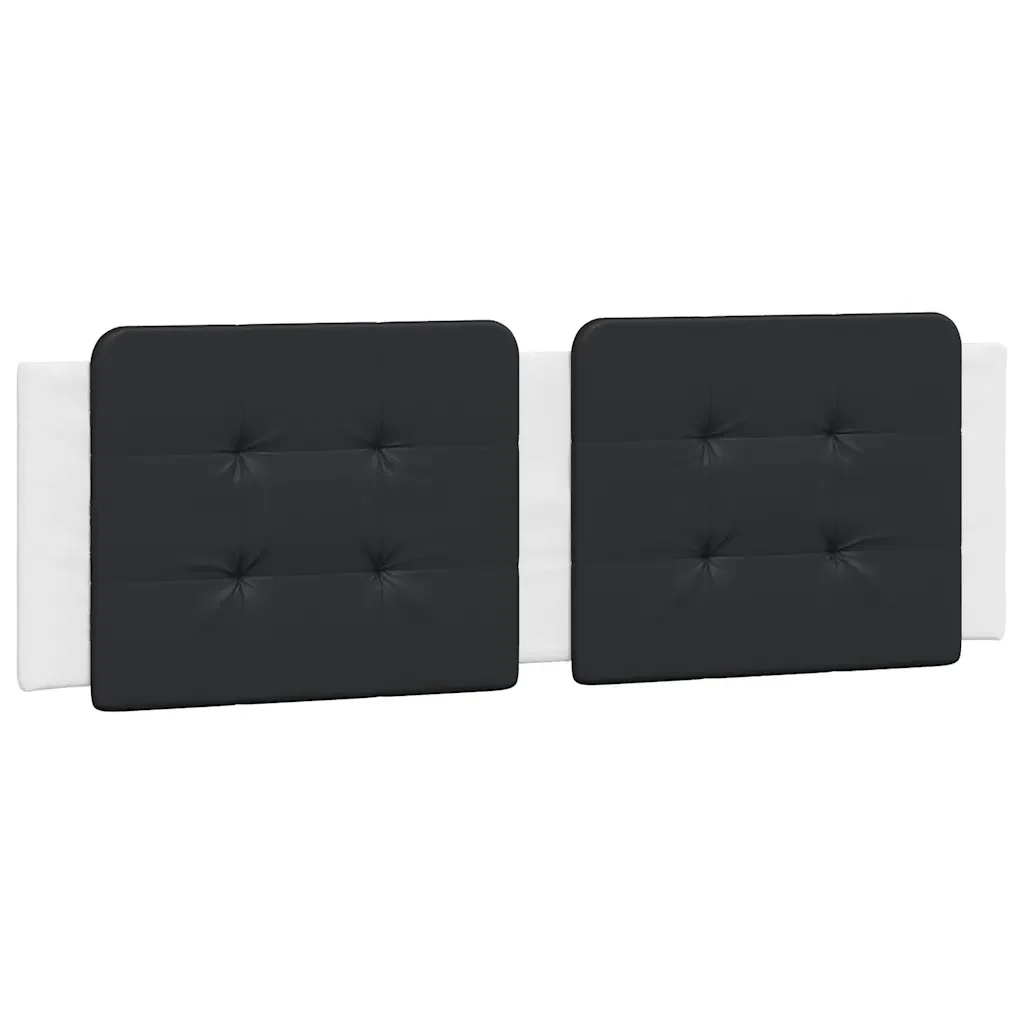 Letto matrimoniale | Letto per adulti | Giroletto senza Materasso Zadar Nero e Bianco 160x200 cm in Similpelle - Image 8