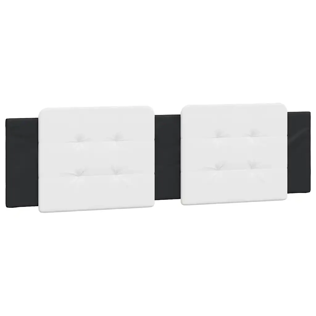 Letto matrimoniale | Letto per adulti | Giroletto senza Materasso Zadar Nero e Bianco 180x200 cm in Similpelle - Image 8