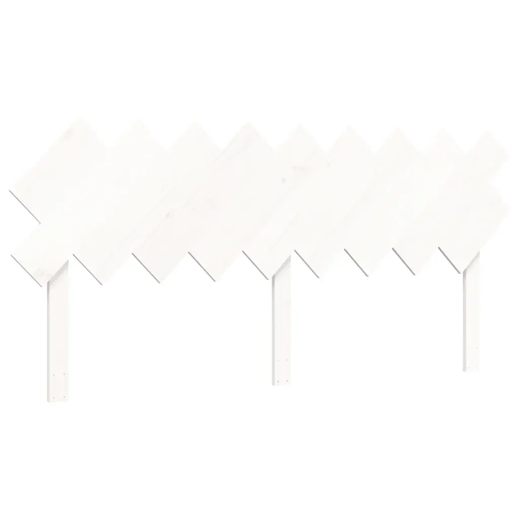 Letto matrimoniale | Letto per adulti | Giroletto Testiera Bianco Super King Size in Legno Massello - Image 8