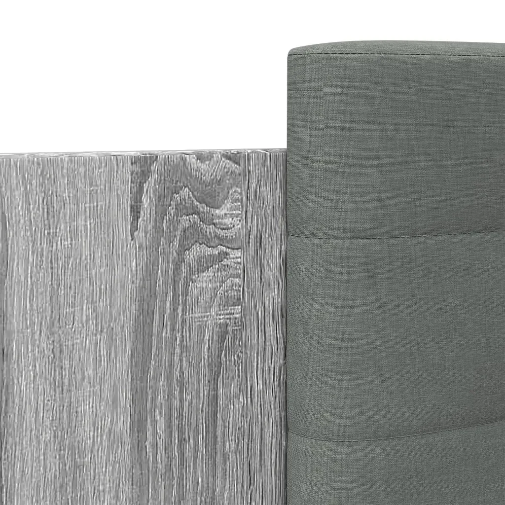 Letto matrimoniale | Letto per adulti | Giroletto Testiera Grigio Sonoma 120x200 cm Legno Multistrato - Image 7