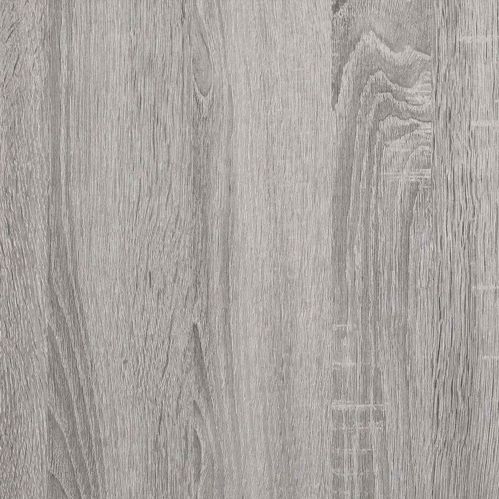 Letto matrimoniale | Letto per adulti | Giroletto Testiera Grigio Sonoma 200x200 cm Legno Multistrato - Image 9