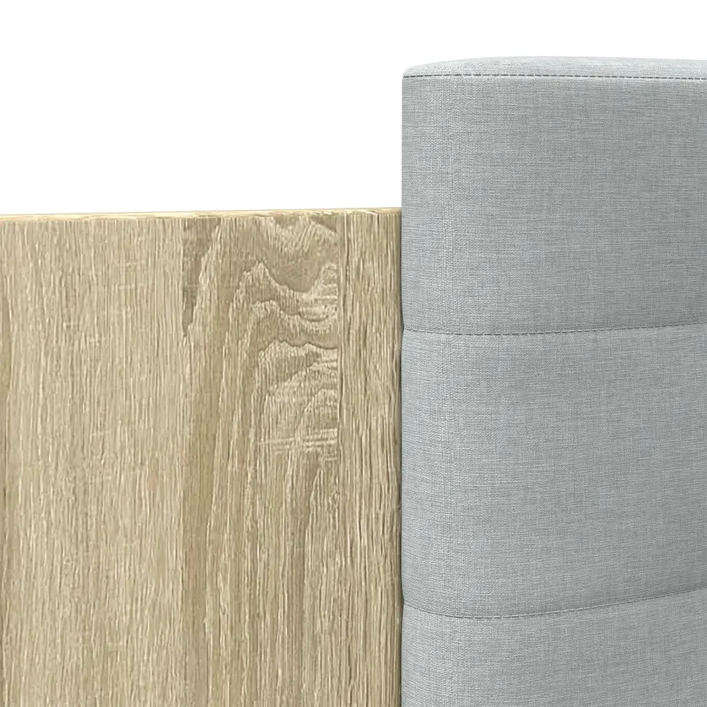 Letto matrimoniale | Letto per adulti | Giroletto Testiera Rovere Sonoma 120x200 cm Legno Multistrato - Image 7