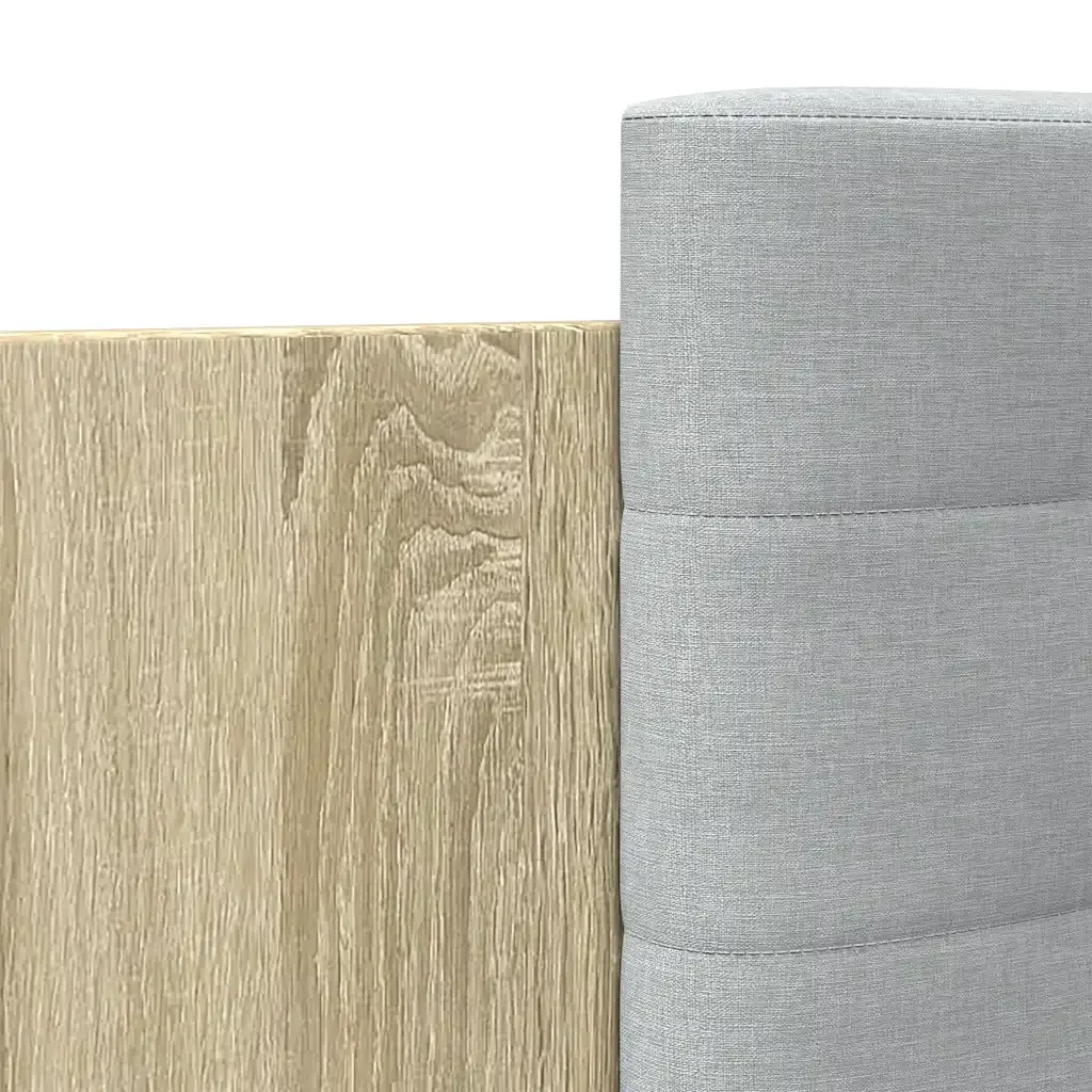 Letto matrimoniale | Letto per adulti | Giroletto Testiera Rovere Sonoma 150x200 cm Legno Multistrato - Image 7