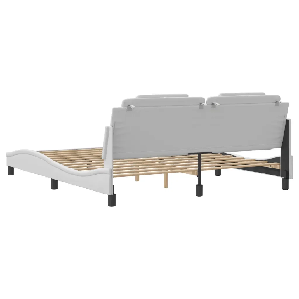 Letto matrimoniale | Letto per adulti | Giroletto Viana con LED senza Materasso Bianco 180x200 cm - Image 10