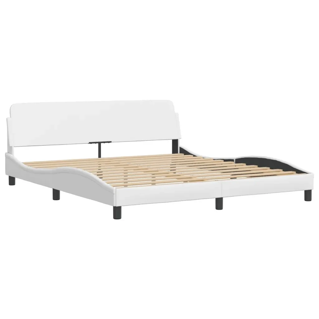 Letto matrimoniale | Letto per adulti | Giroletto Viana con LED senza Materasso Bianco 180x200 cm - Image 8
