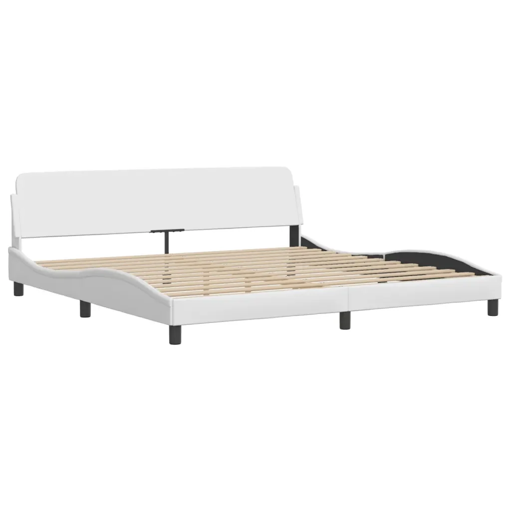 Letto matrimoniale | Letto per adulti | Giroletto Viana con LED senza Materasso Bianco 200x200 cm - Image 8