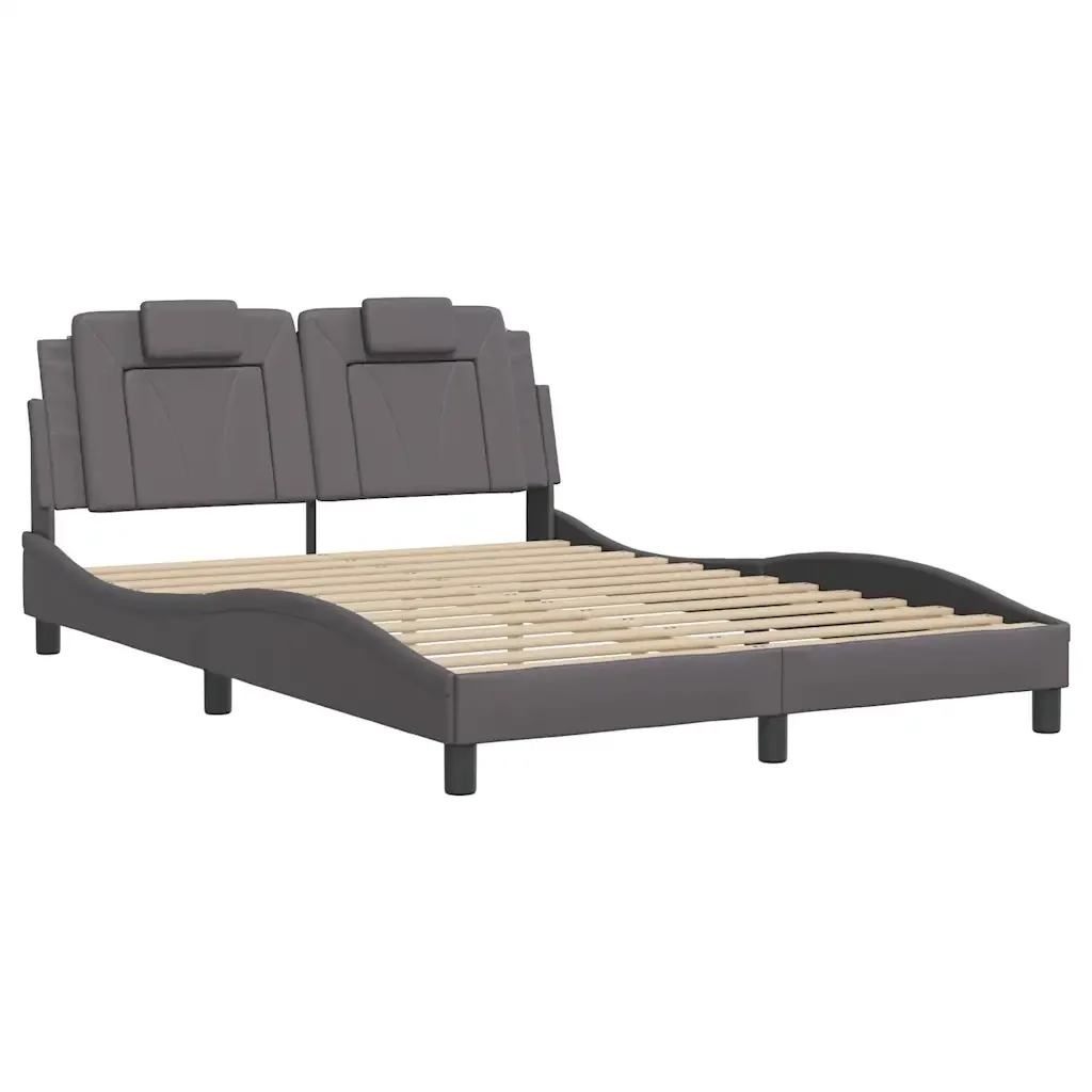 Letto matrimoniale | Letto per adulti | Giroletto Viana con LED senza Materasso Grigio 120x200 cm - Image 3