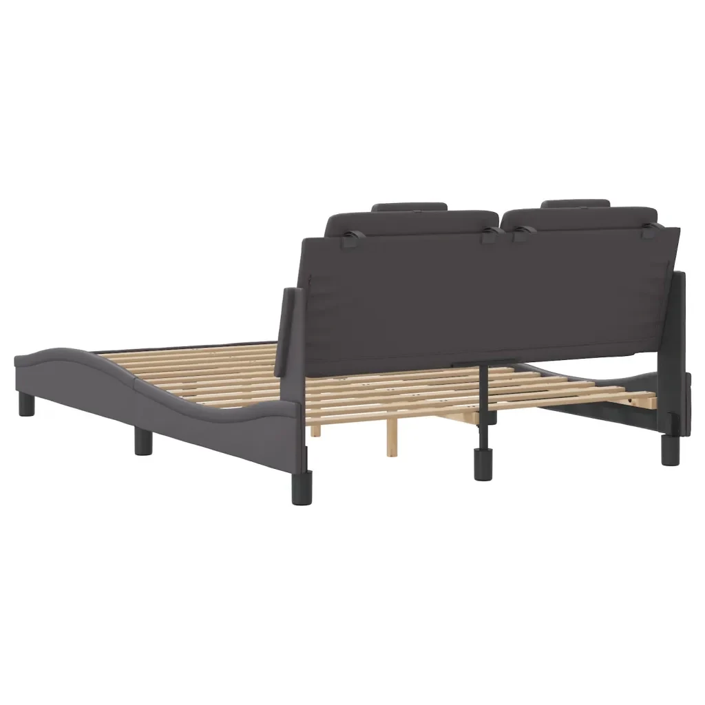 Letto matrimoniale | Letto per adulti | Giroletto Viana con LED senza Materasso Grigio 140x200 cm - Image 10