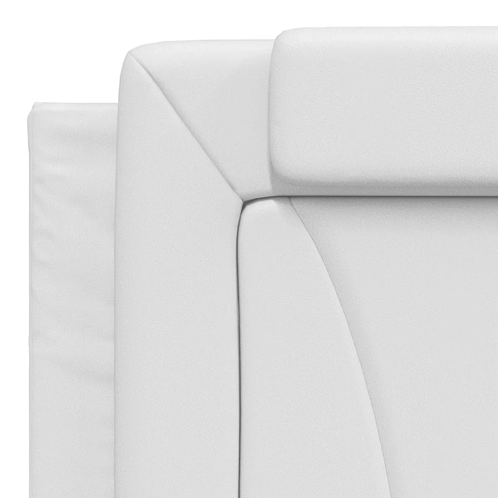Letto matrimoniale | Letto per adulti | Giroletto Viana senza Materasso Bianco 180x200 cm in Similpelle - Image 9