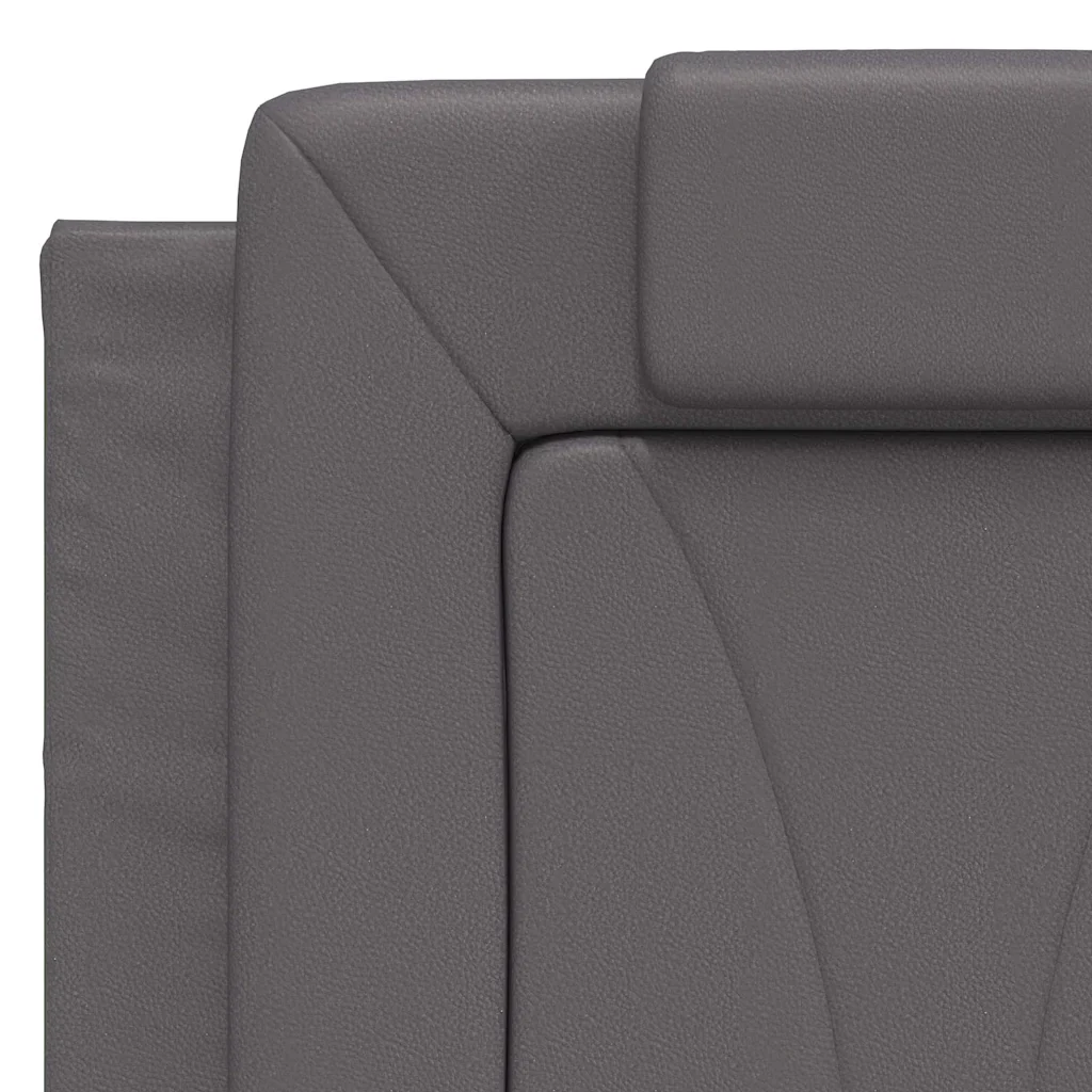 Letto matrimoniale | Letto per adulti | Giroletto Viana senza Materasso Crema 120x200 cm in Similpelle - Image 9