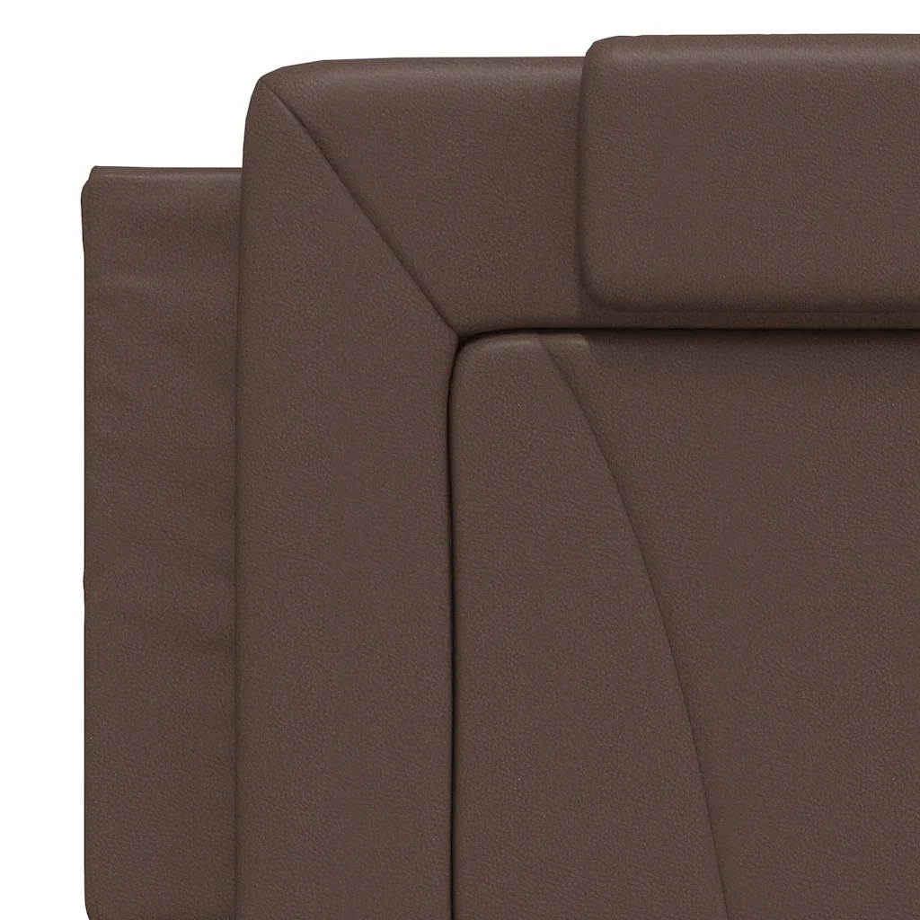 Letto matrimoniale | Letto per adulti | Giroletto Viana senza Materasso Marrone 160x200 cm in Similpelle - Image 9