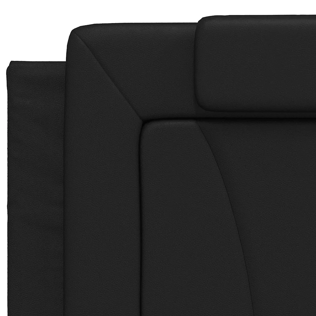 Letto matrimoniale | Letto per adulti | Giroletto Viana senza Materasso Nero 200x200 cm in Similpelle - Image 9