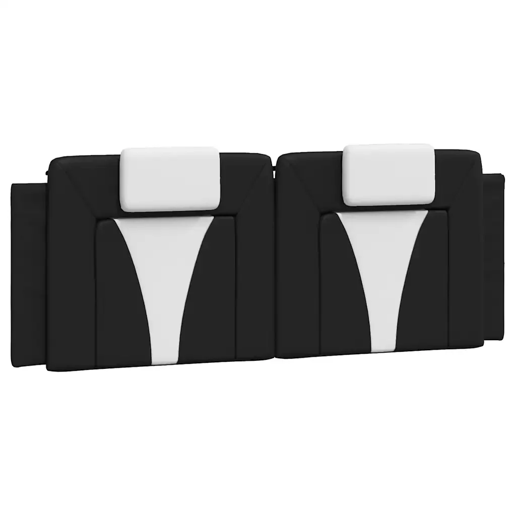 Letto matrimoniale | Letto per adulti | Giroletto Viana senza Materasso Nero e Bianco 140x190 cm in Similpelle - Image 8