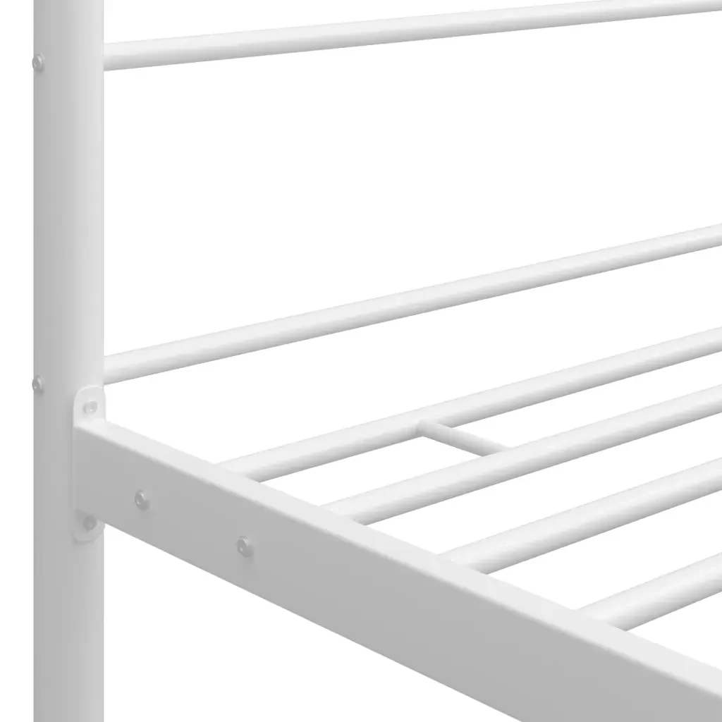 Letto matrimoniale | Letto per adulti | Letto a Baldacchino Bianco in Metallo 200x200 cm - Image 5